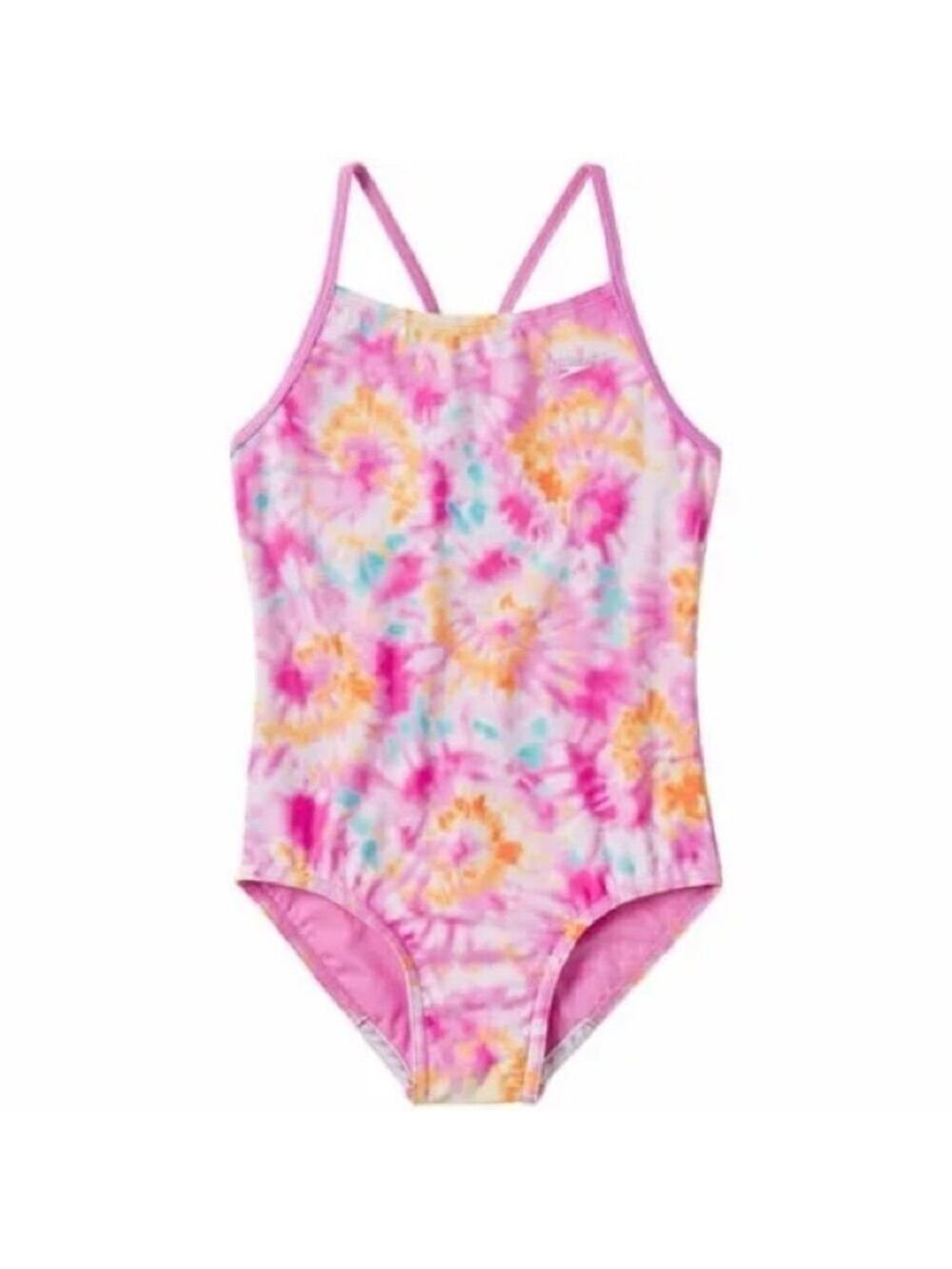 Speedo Girls’ Endurance Pink Tie-Dye One-Piece Swimsuit Sz X-Large (16)